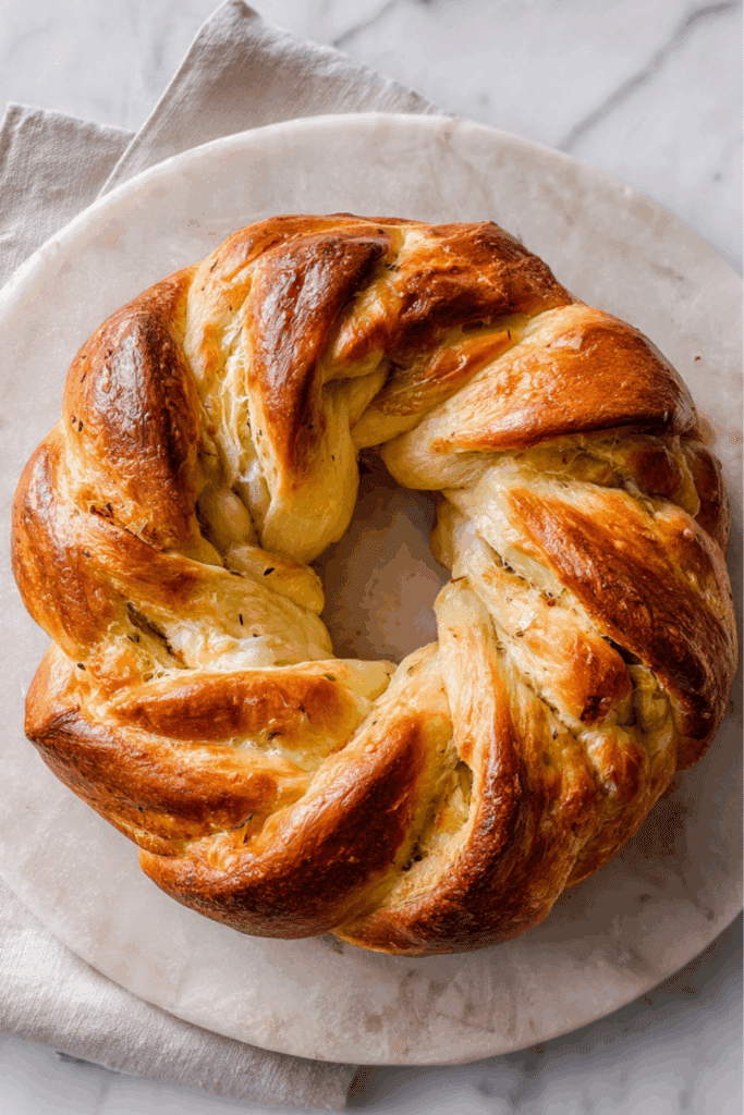 Goat cheese bread wreath