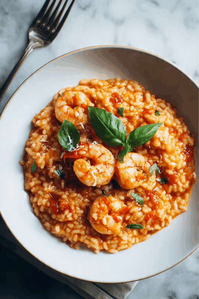 Creamy Tomato and Shrimp Risotto