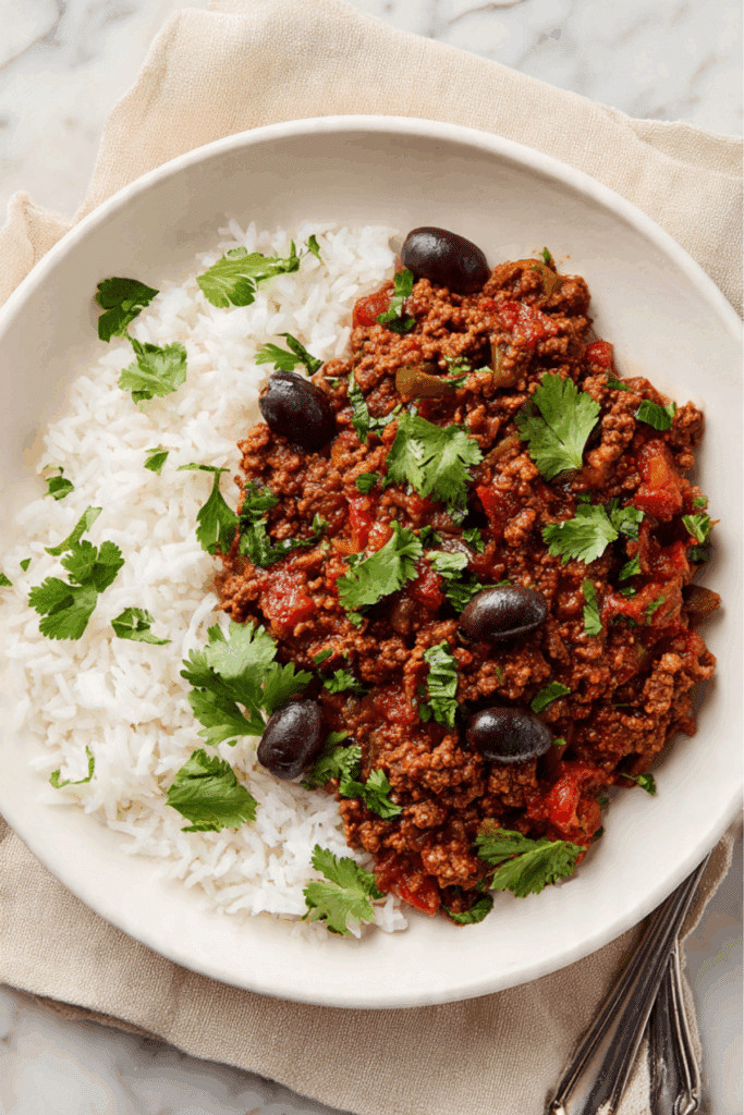 Easy Beef Picadillo