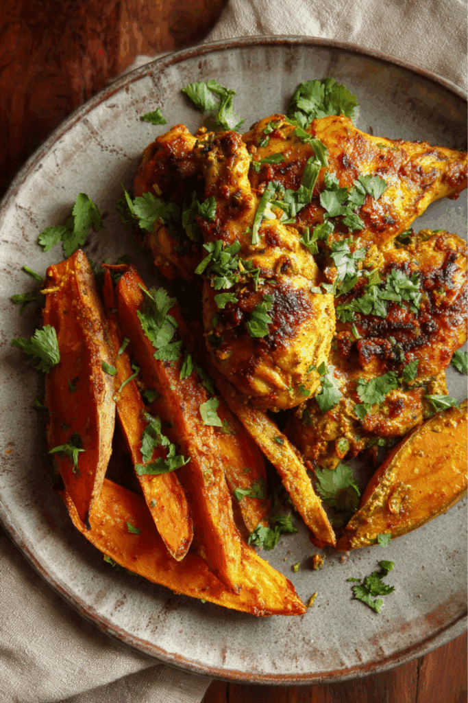 Indian Spiced Chicken with Sweet Potatoes