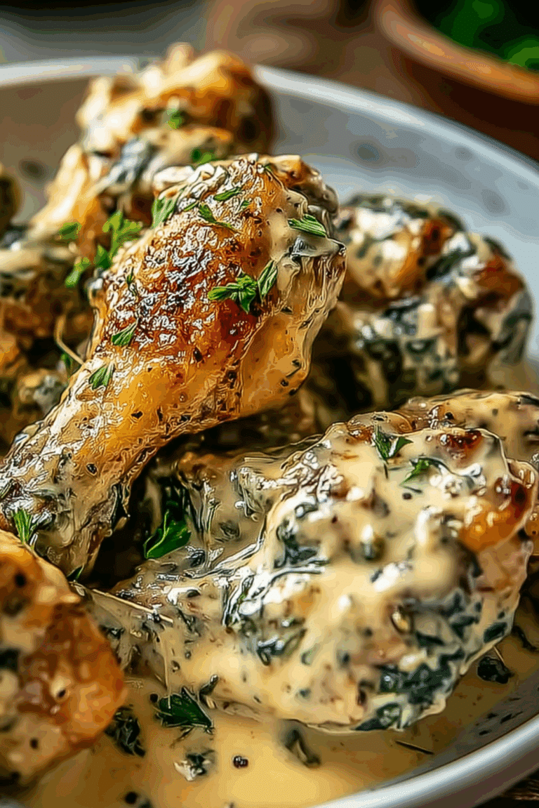 Creamy Spinach Artichoke Chicken Wings