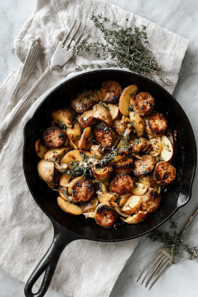Chicken Sausage & Apple Skillet