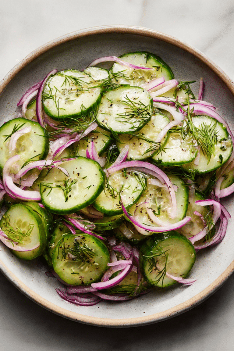 Perfect Cucumber Salad (4 Ingredients!)