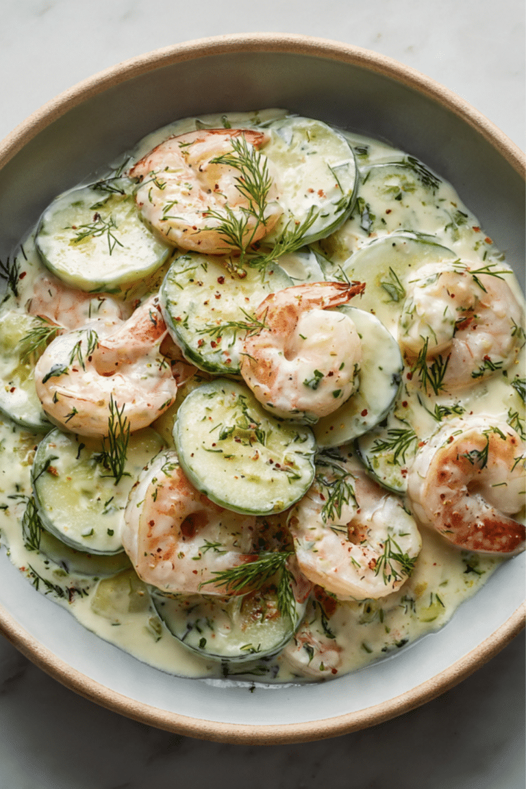 Creamy Cucumber Shrimp Salad
