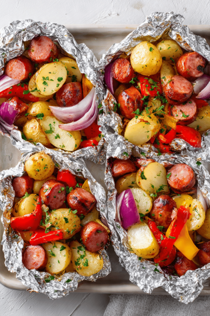 Sausage & Potato Foil Packets