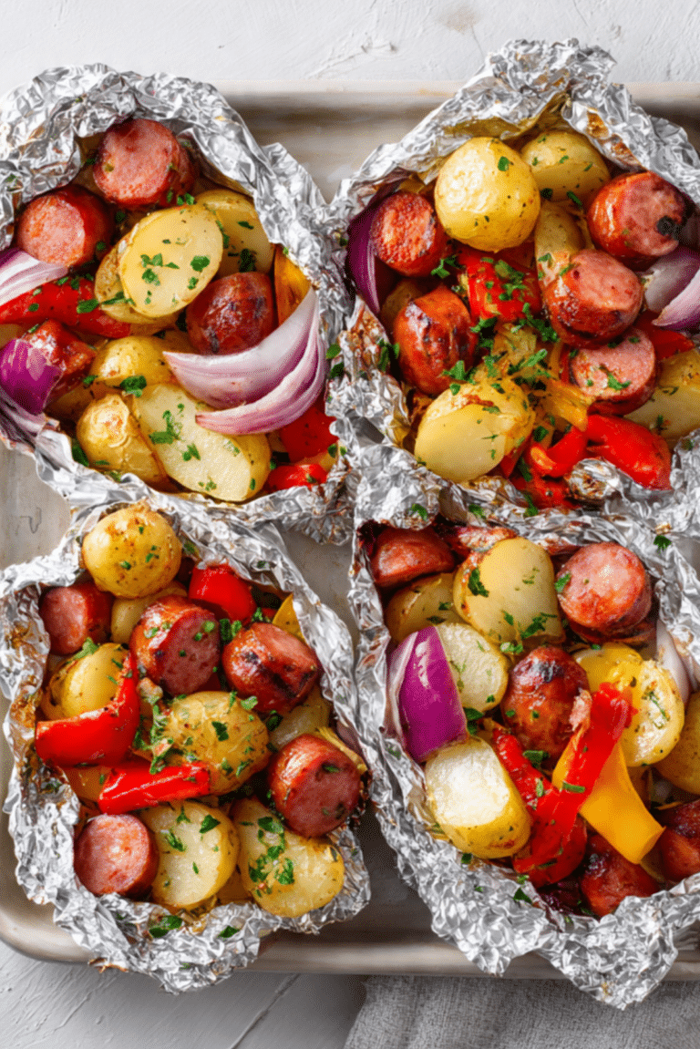 Sausage & Potato Foil Packets