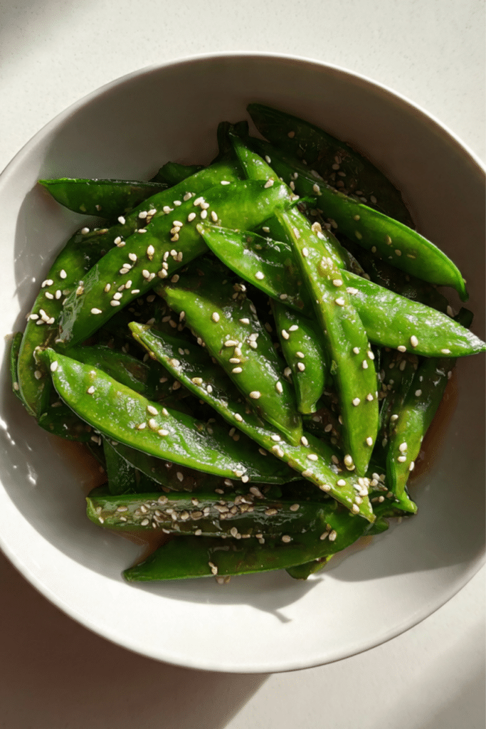 Quick Sesame Snow Peas