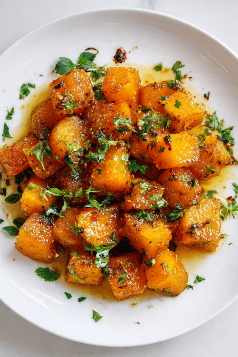 Honey Butter Glazed Butternut Squash