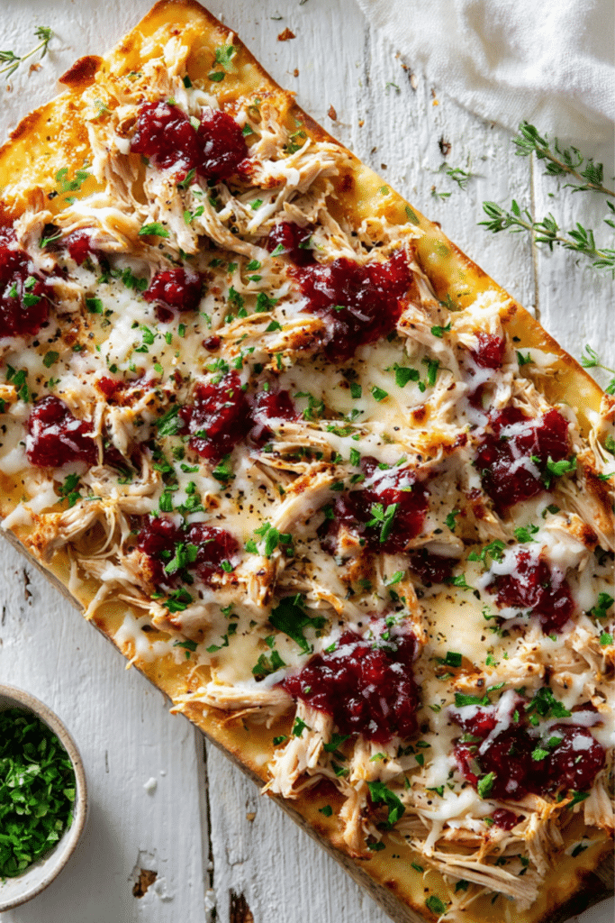 Turkey Cranberry Flatbread