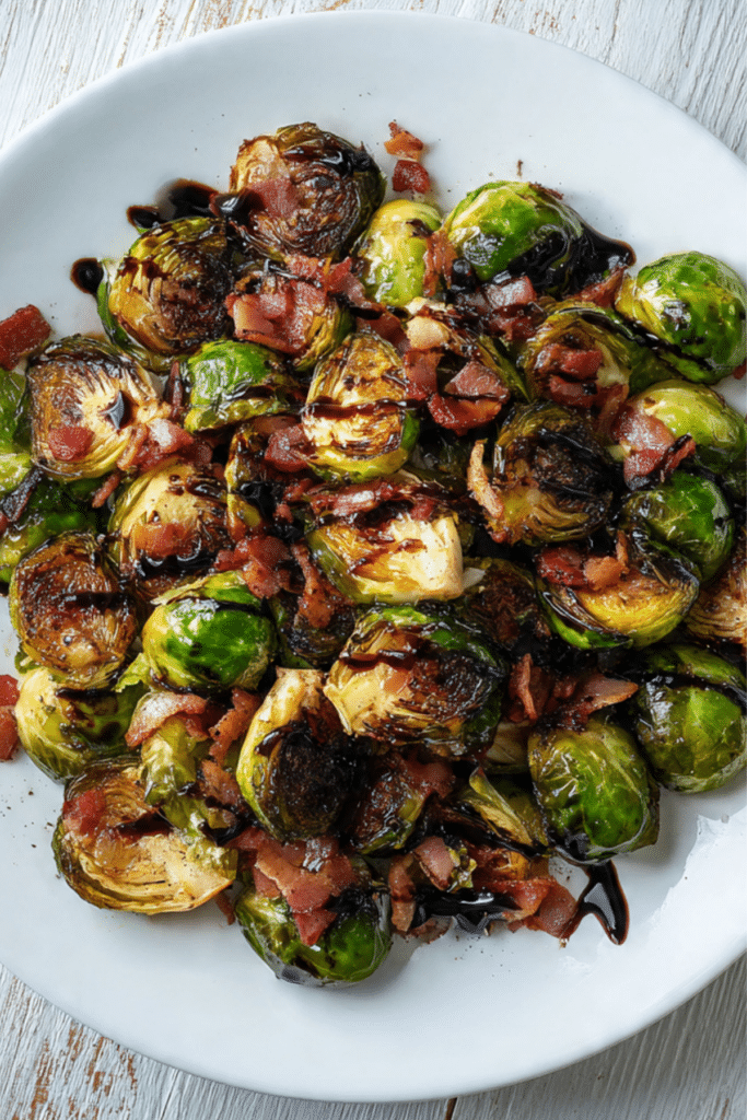 Brussel Sprouts with Bacon and Balsamic