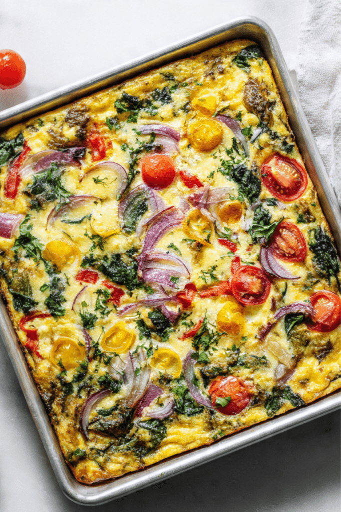 Sheet Pan Veggie Frittata