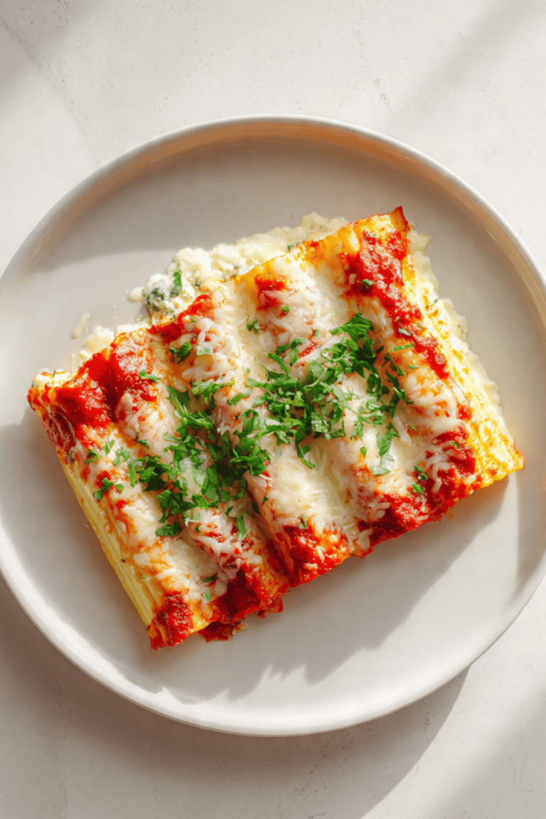 Three Cheese Manicotti