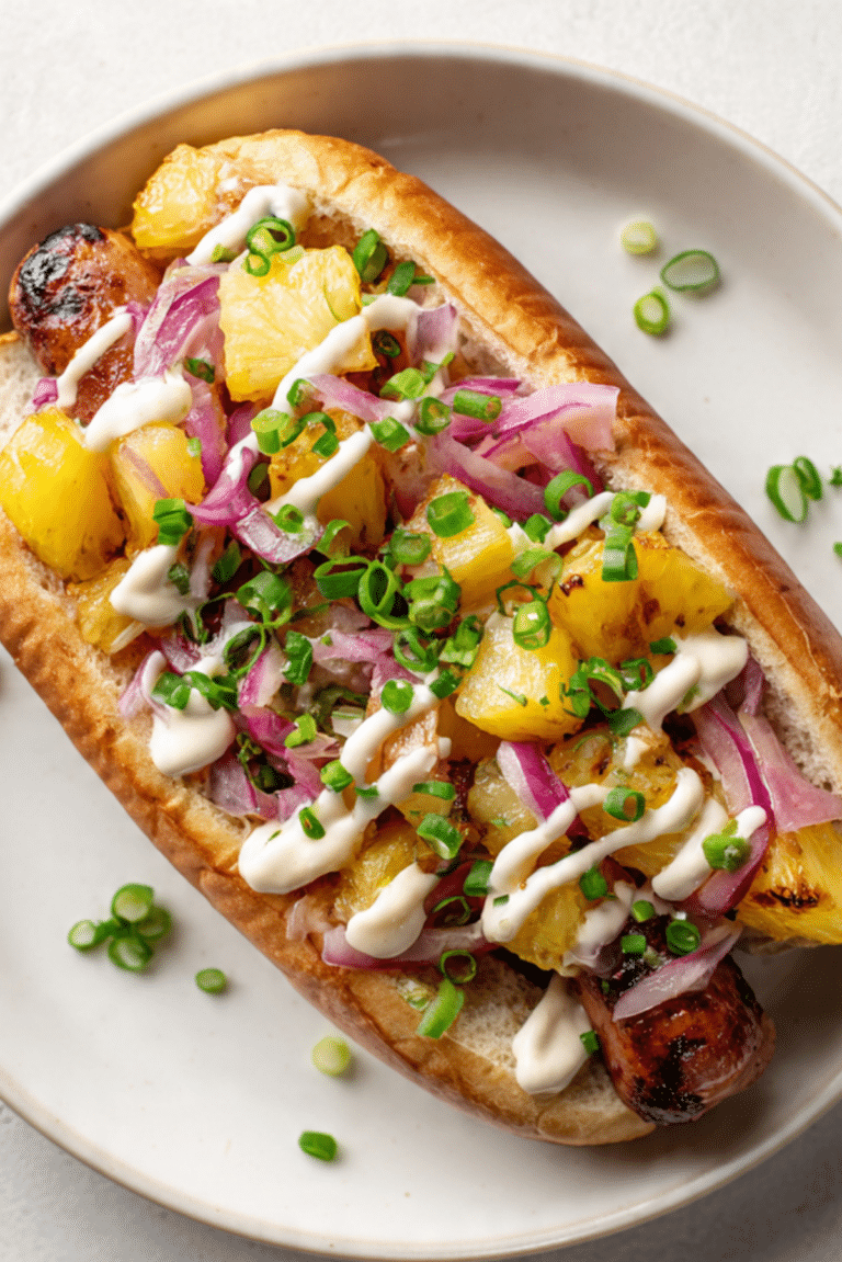 Hawaiian-Style Hot Dog