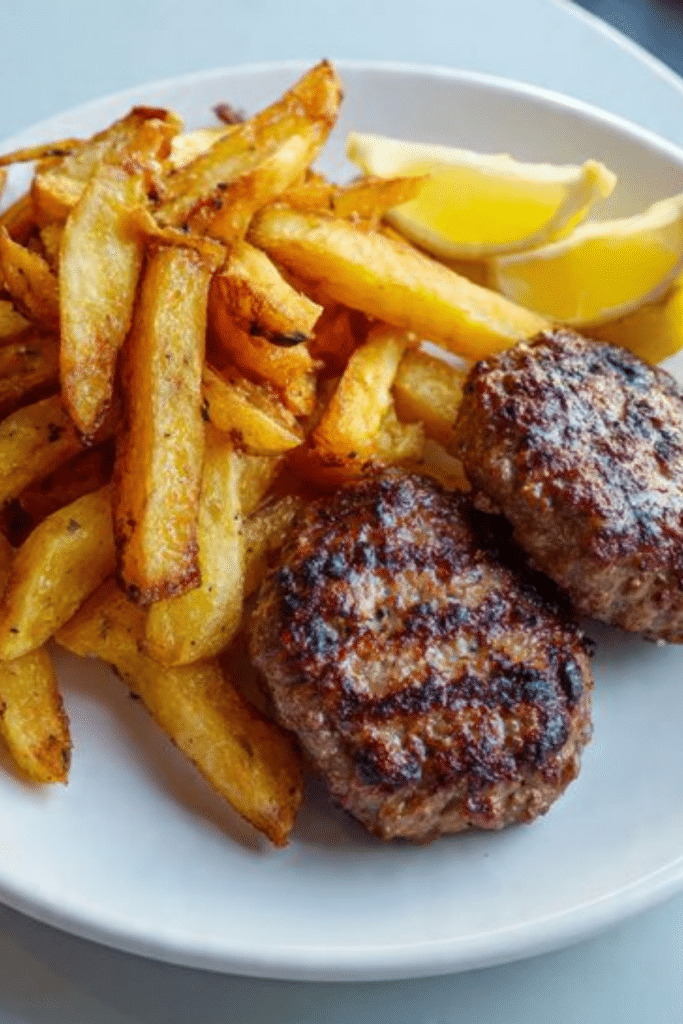 Classic Biftekia and Chips Recipe