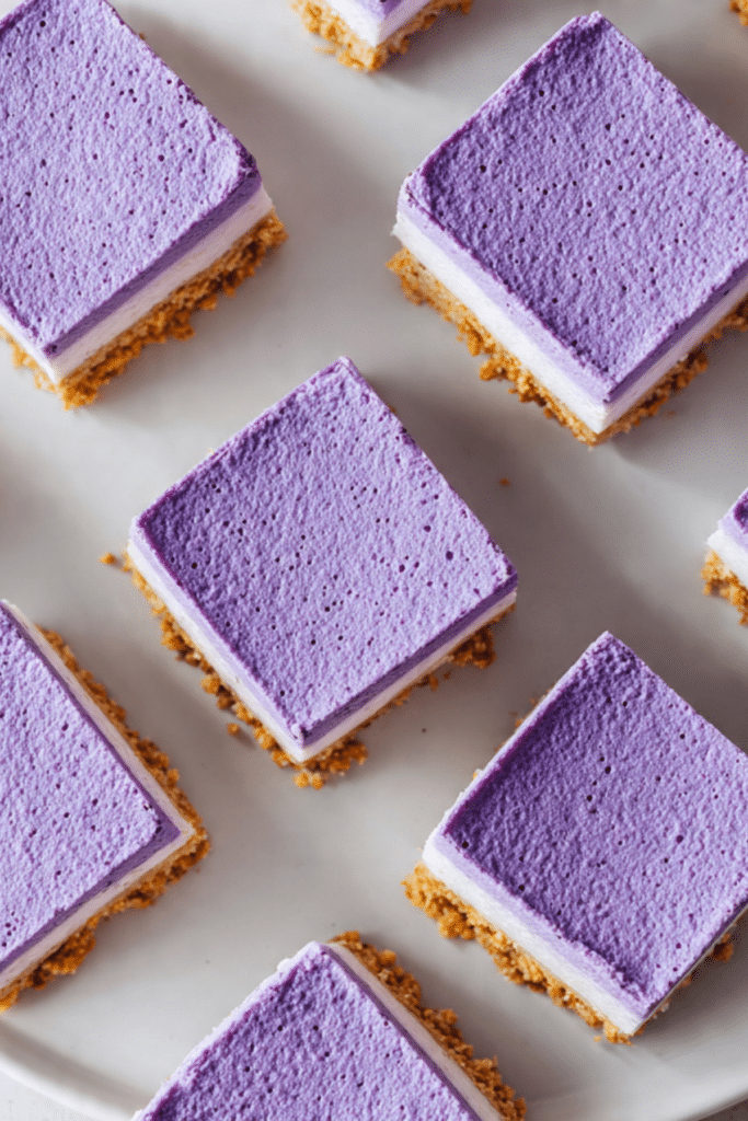 No-Bake Ube Cheesecake Bars