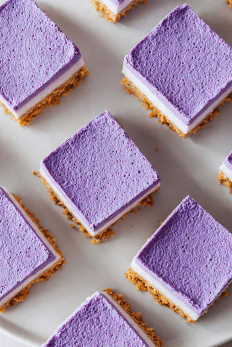 No-Bake Ube Cheesecake Bars