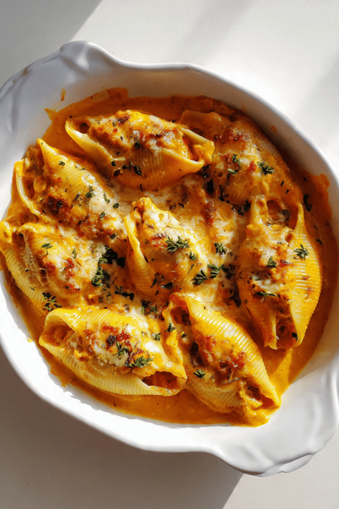 Stuffed Shells with Pumpkin Sauce