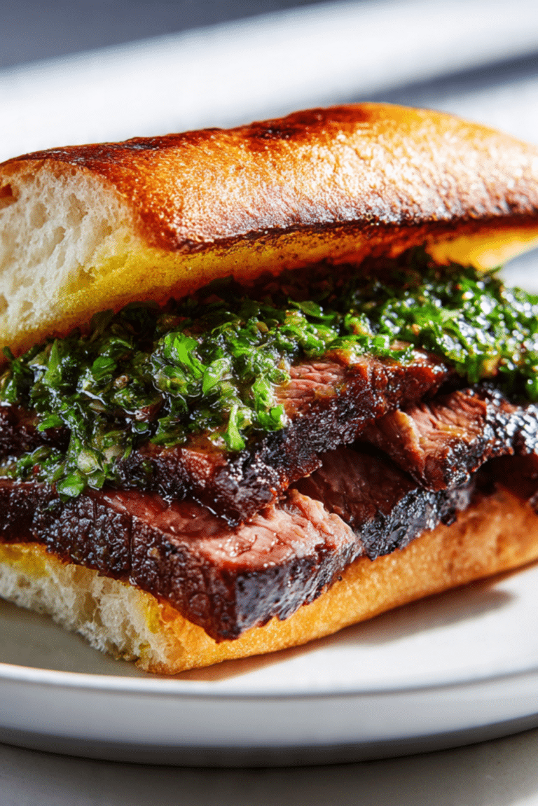 Grilled Picanha Sandwich with Chimichurri