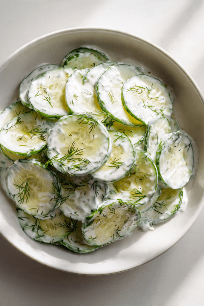 Sour Cream Cucumber Salad