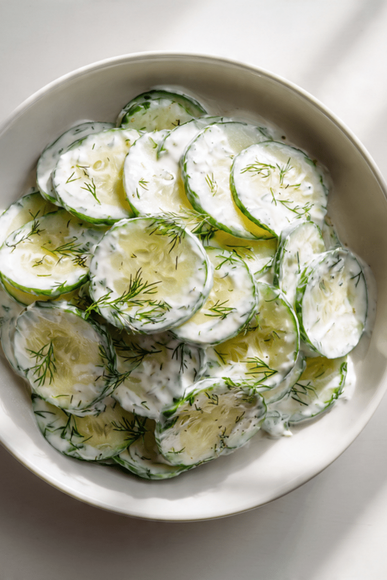 Sour Cream Cucumber Salad