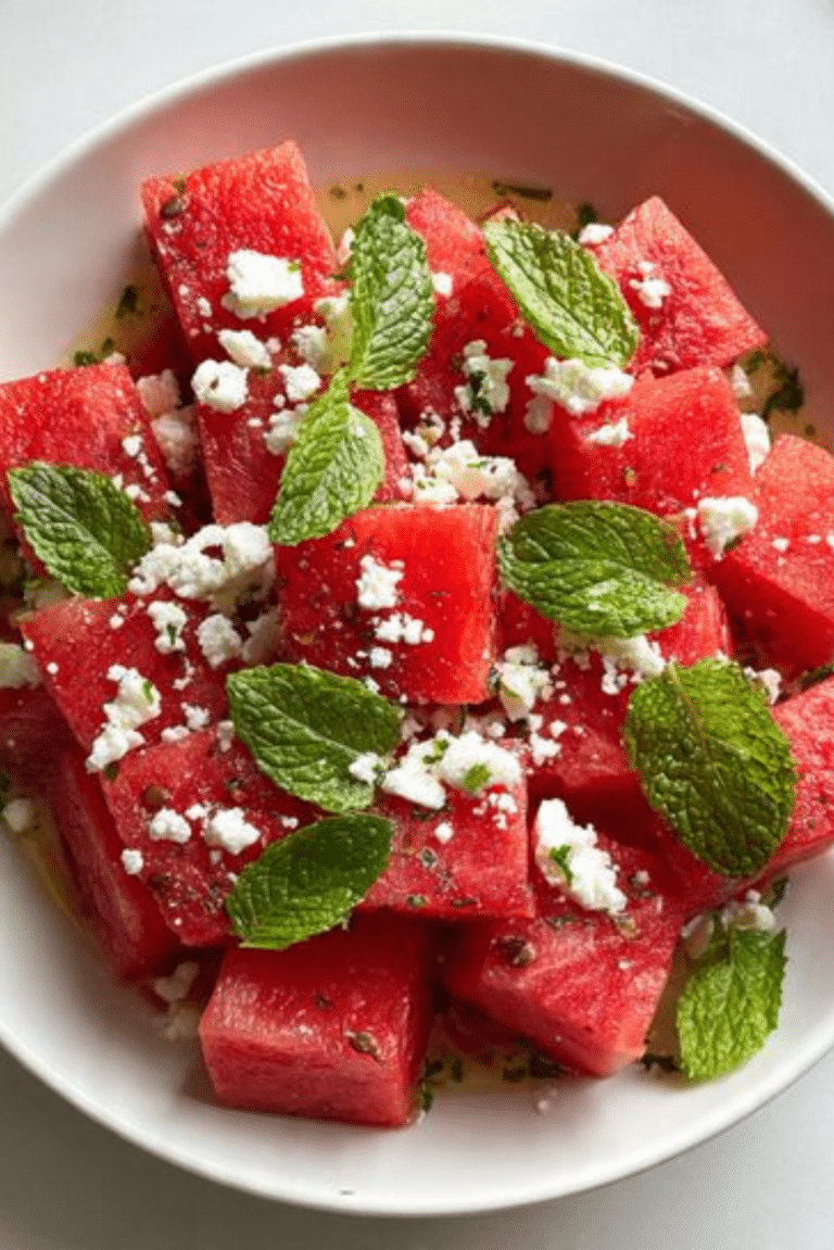 Watermelon Salad with Feta and Mint