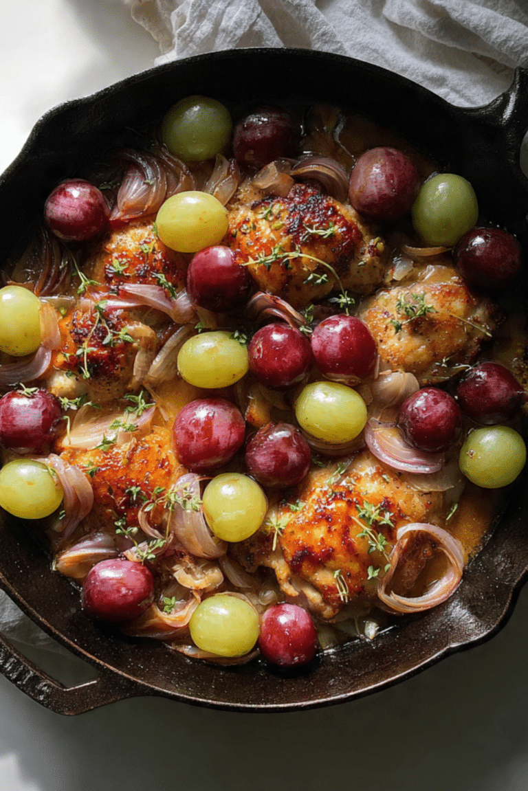 Skillet Chicken With Grapes and Shallots