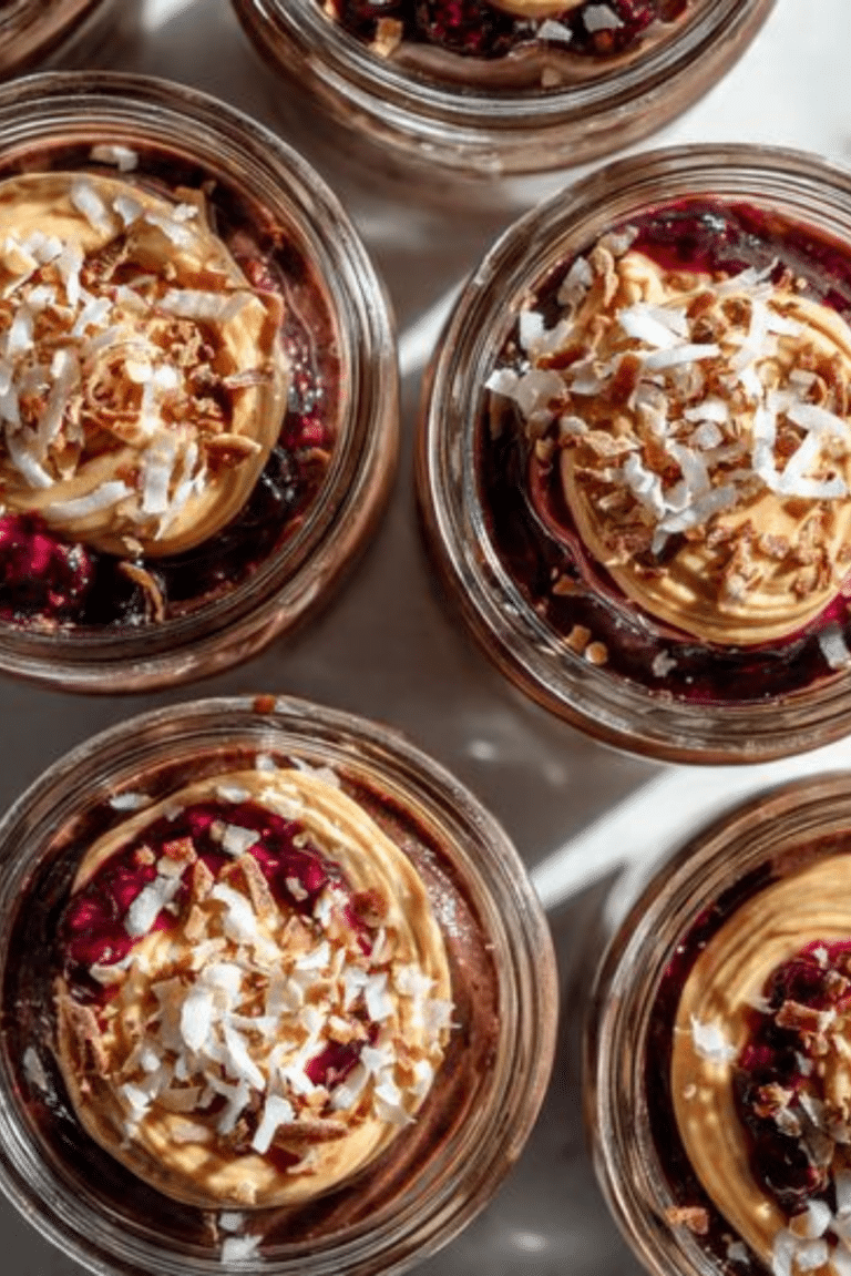 Chocolate Coconut PB&J Jars