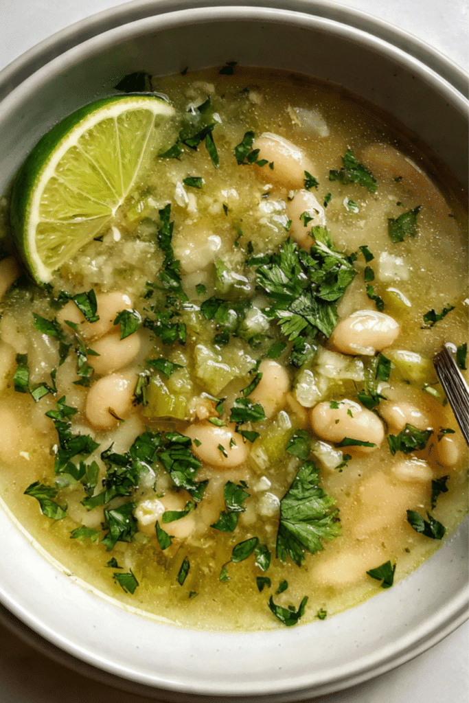 White Bean & Tomatillo Soup