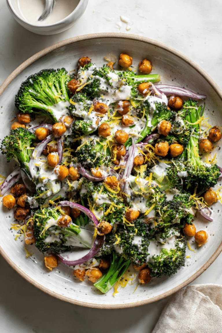 Roasted Broccoli and Chickpea Salad