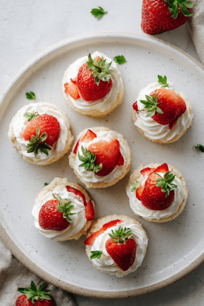 Strawberry Shortcake Bites