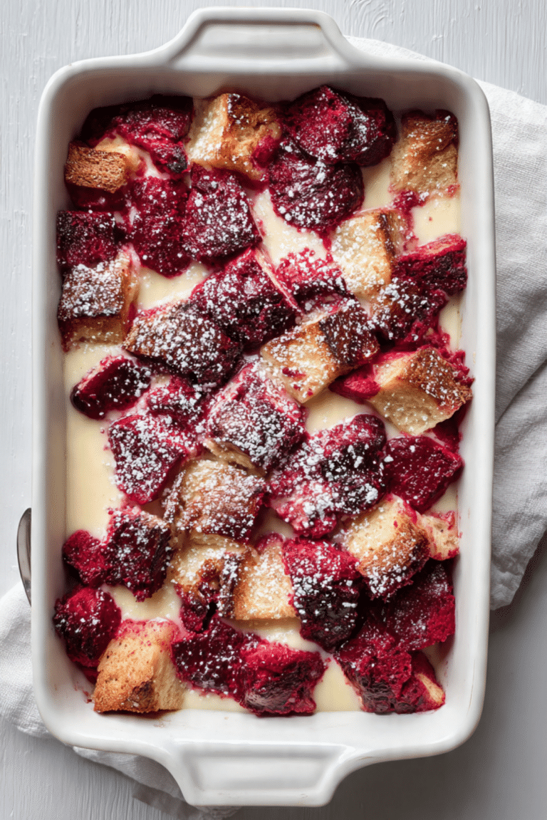 Red Velvet Bread Pudding