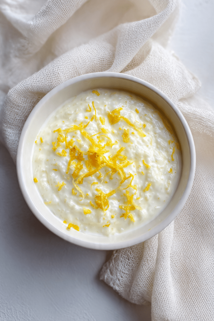 Lemon Rice Pudding