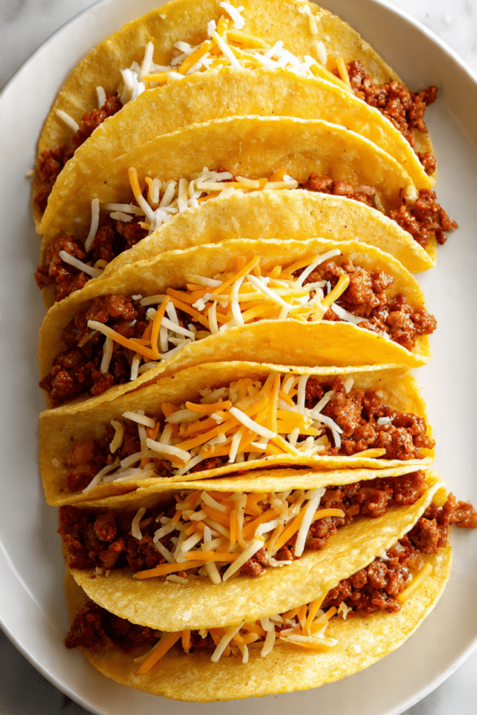 Soft Tacos with Shredded Cheese