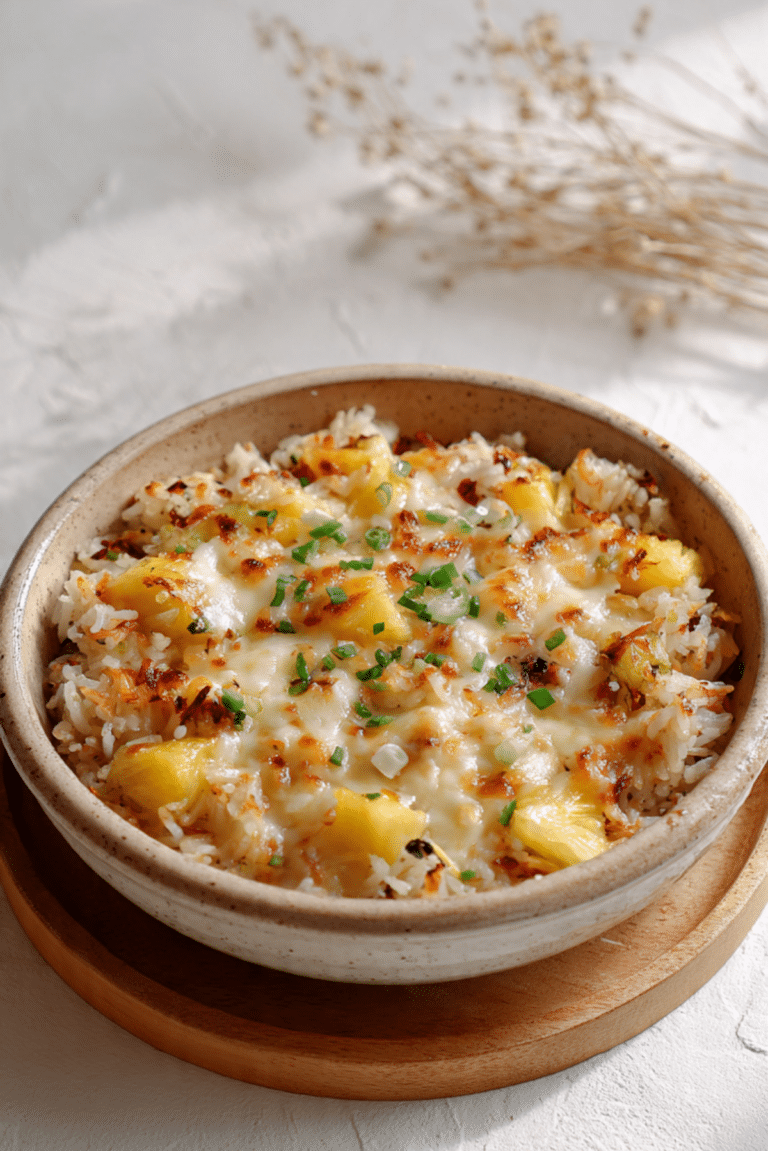 Cheese Baked Pineapple Fried Rice