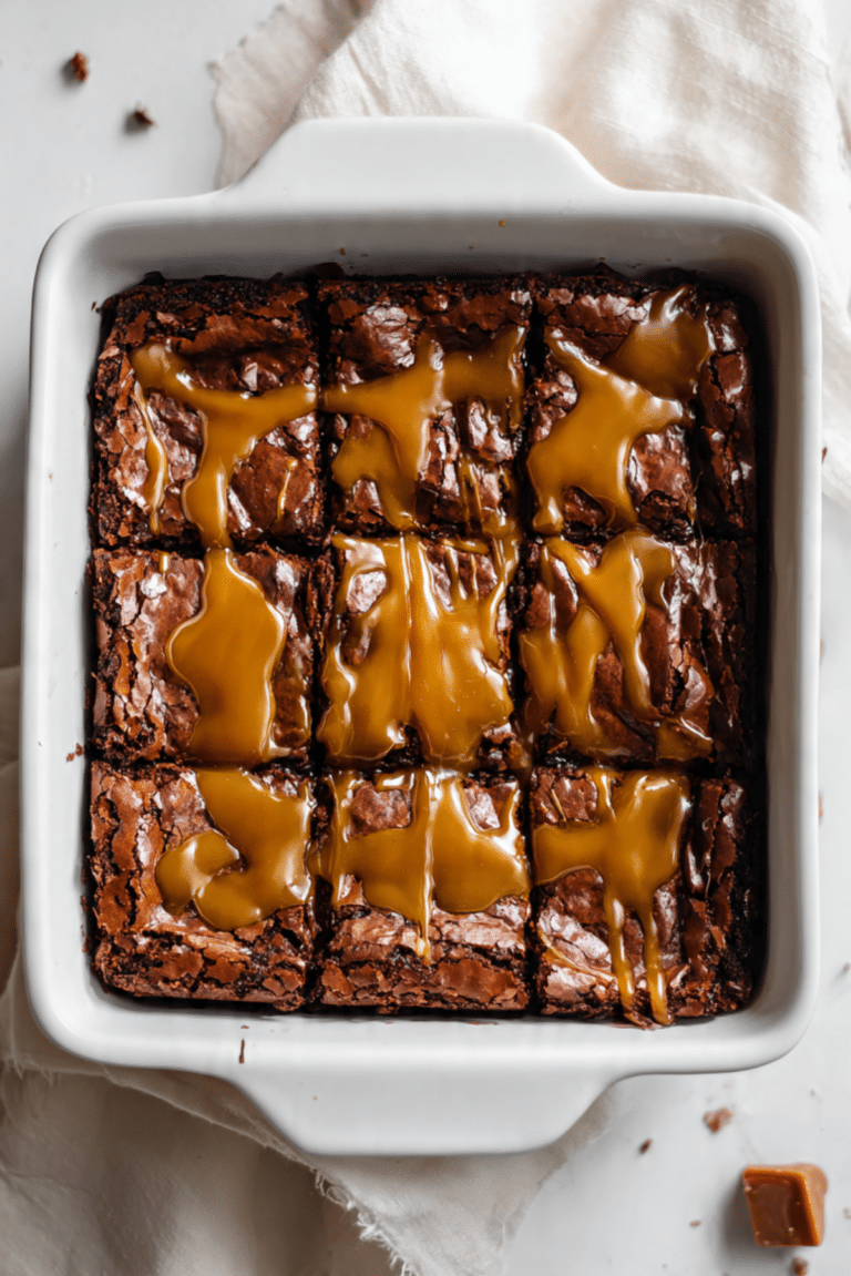 Brownies with Butterscotch Sauce