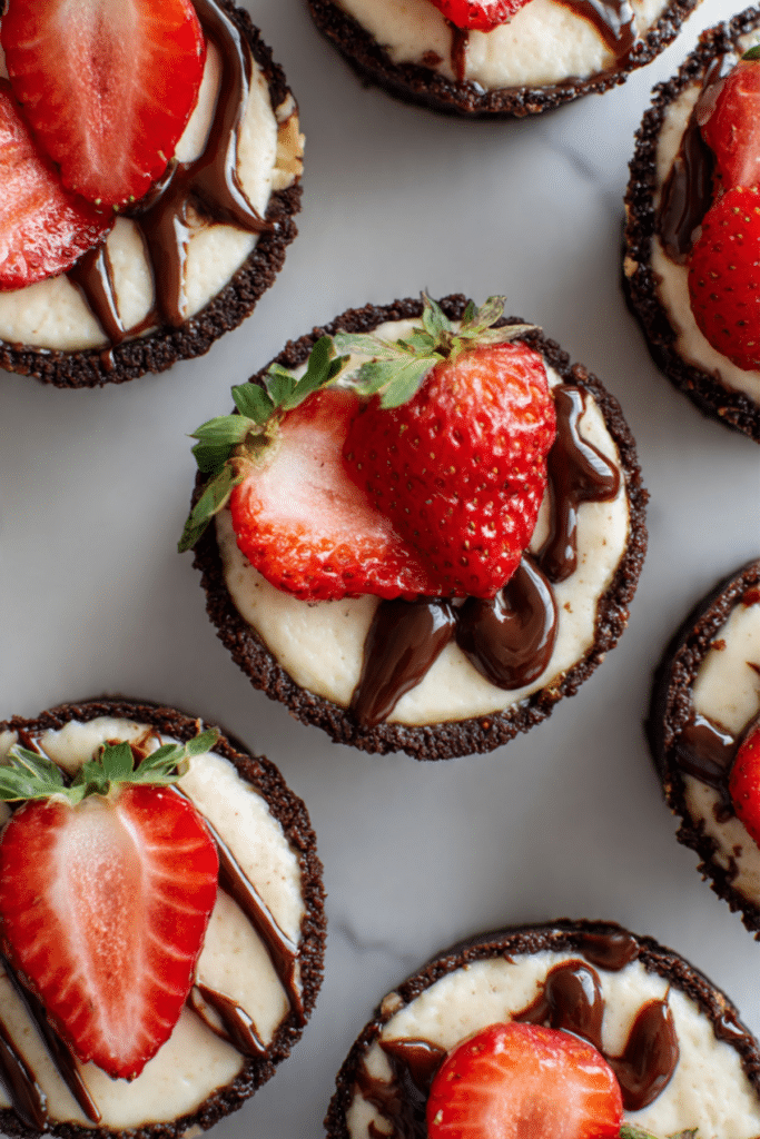 Chocolate Strawberry Cheesecakes