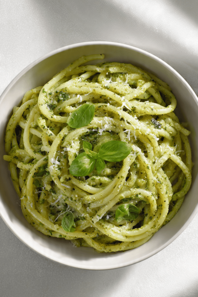 Easy Creamy Pesto Pasta