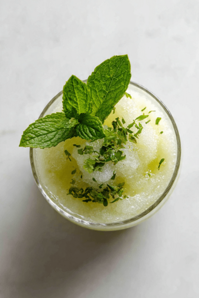 Creamy Yuzu and Mint Slush