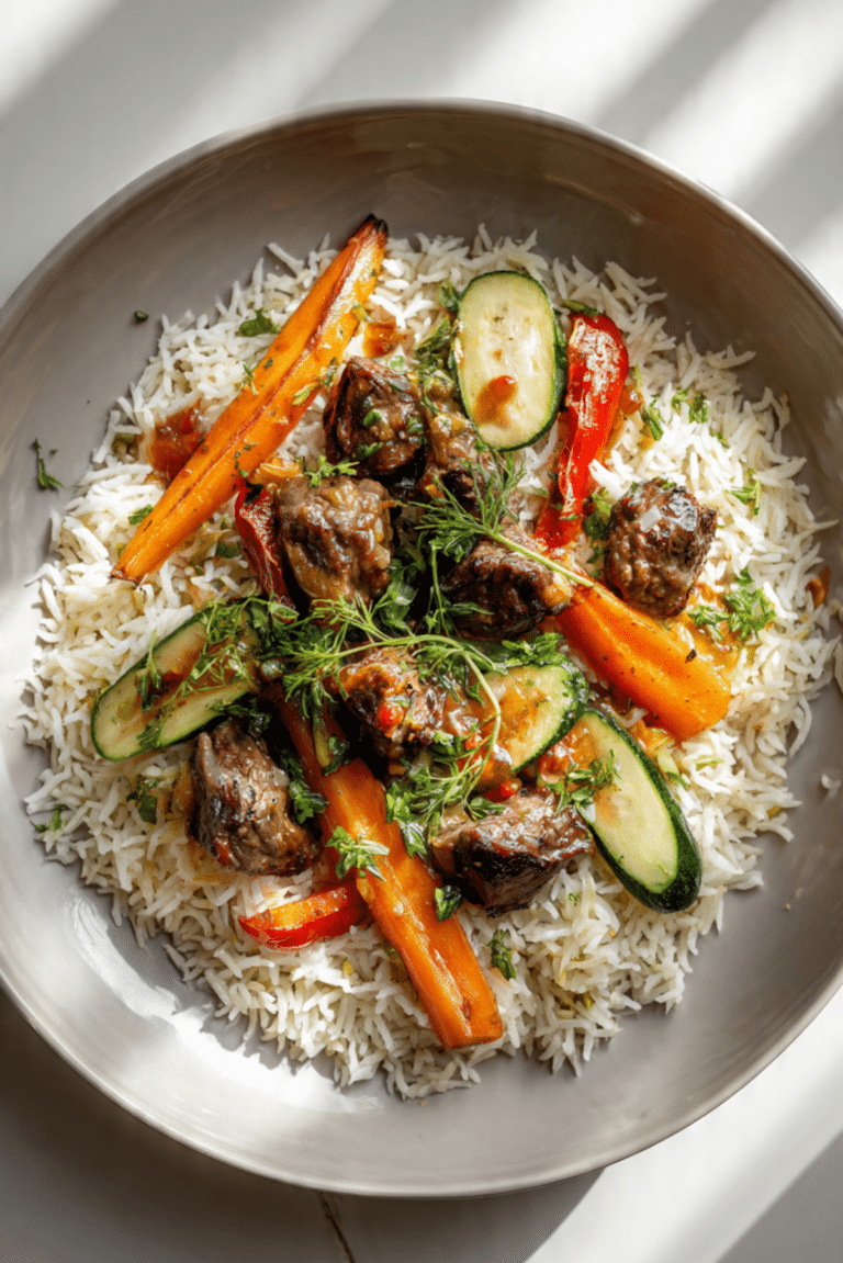 Rice, Lamb and Vegetables