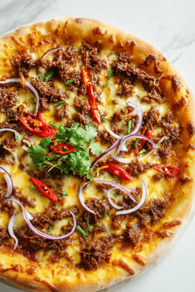 Crisp Beef Rendang Pizza