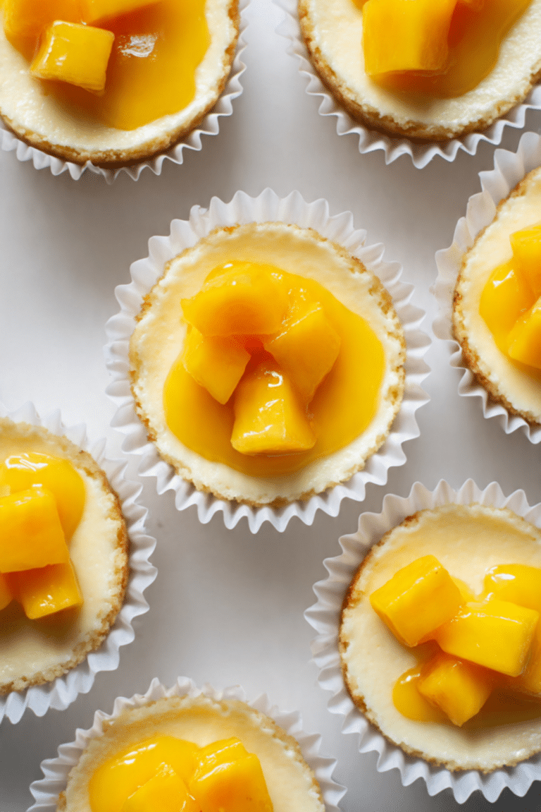 Mini Mango Cheesecakes