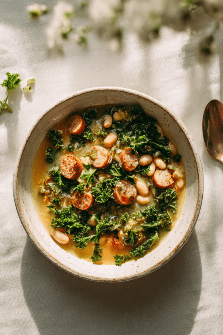 Sausage, Kale, and White Bean Soup