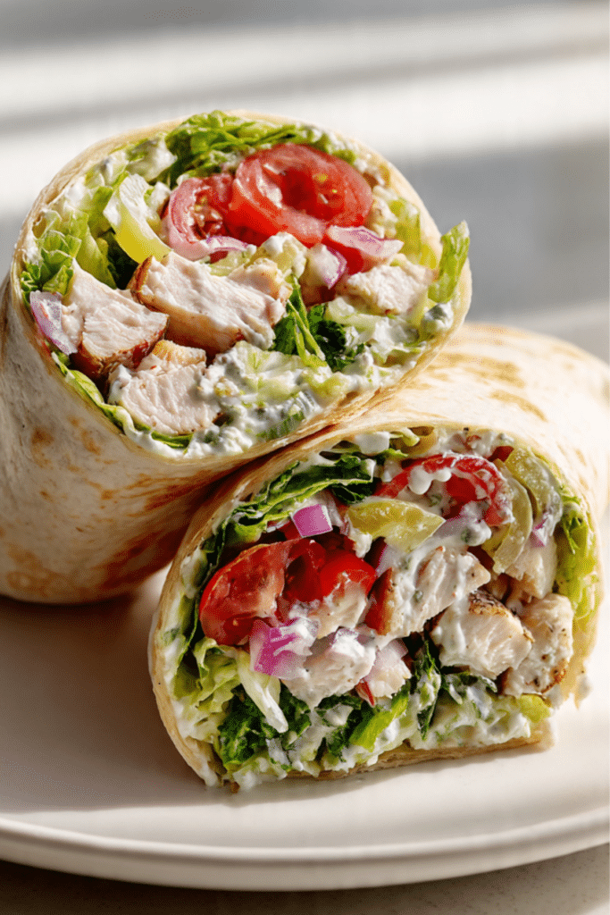Chicken Club Egg White Wrap