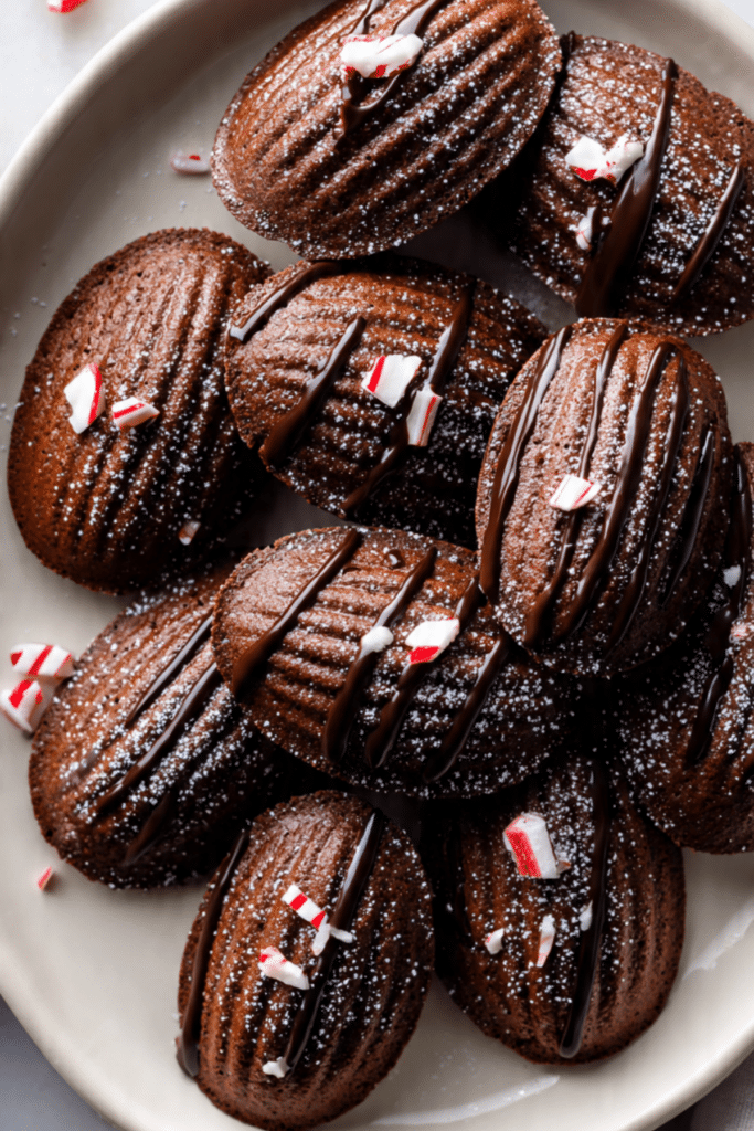 Chocolate Peppermint Madeleines