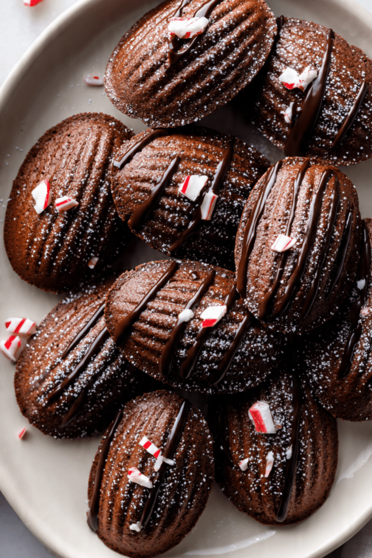 Chocolate Peppermint Madeleines