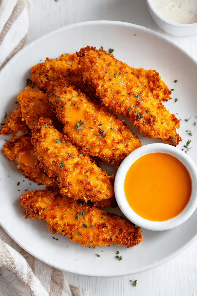 Crispy Baked Buffalo Chicken Fingers