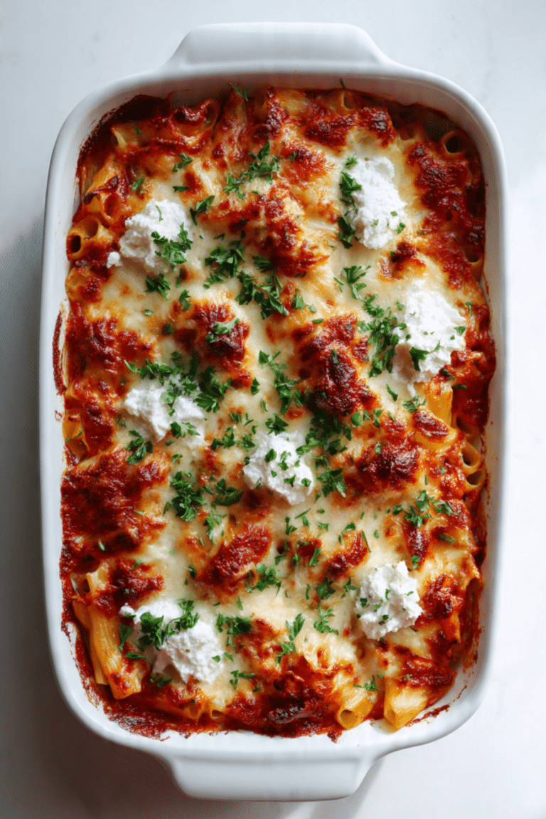 Cottage Cheese Baked Ziti