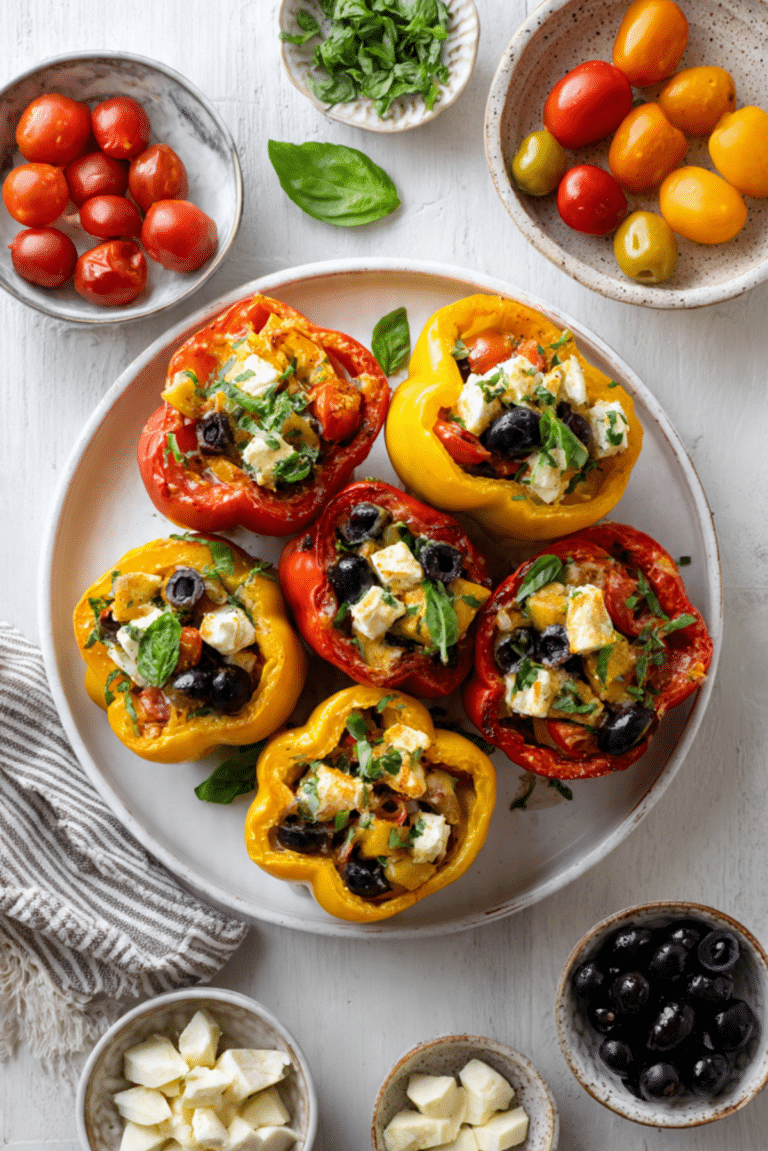 Air-Fryer Antipasti Stuffed Peppers Recipe