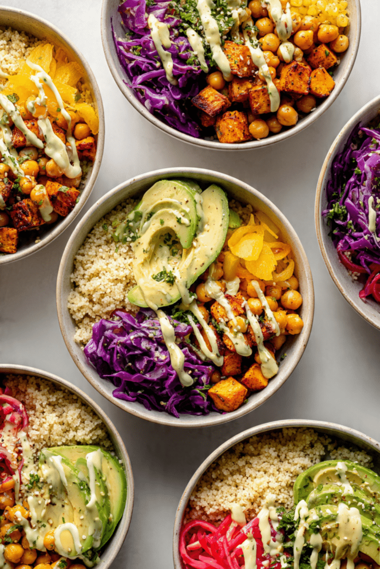 Sweet Potato Couscous Sunshine Bowls