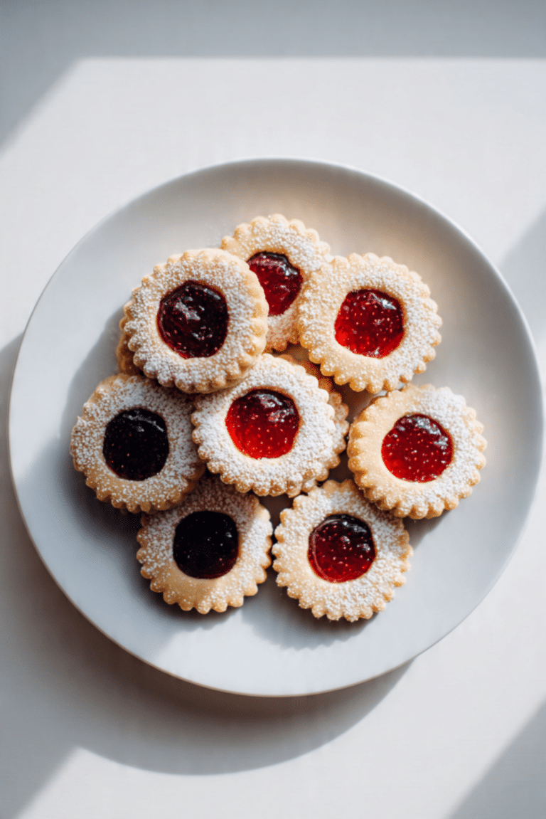 Spiced Linzer Cookies with Jam Filling